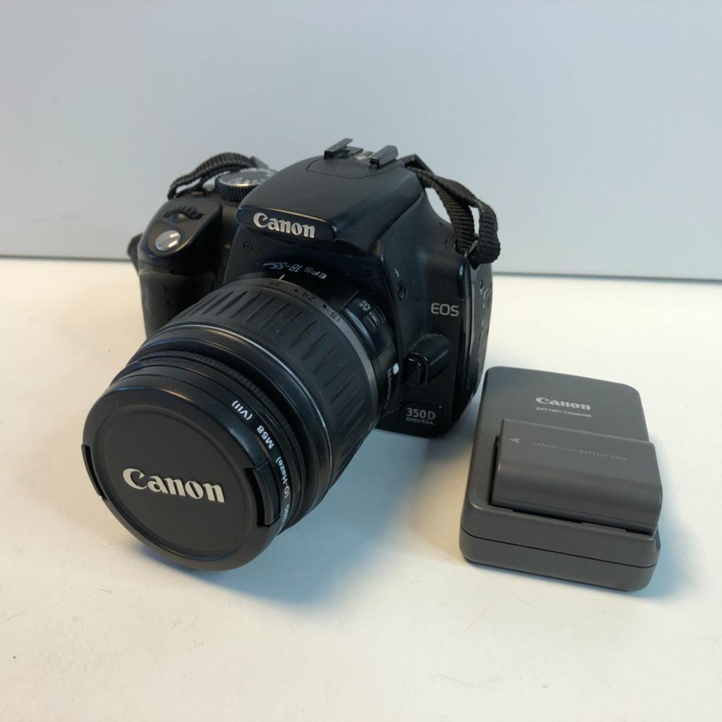 Canon EOS 350D spiegelreflexcamera + lens, Audio, Tv en Foto, Fotocamera's Digitaal, Zo goed als nieuw