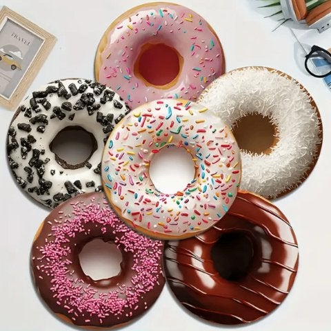 Onderzetters met Donuts afbeeldingen, Hout, Glasonderzetter, Stapelbaar, Ophalen of Verzenden
