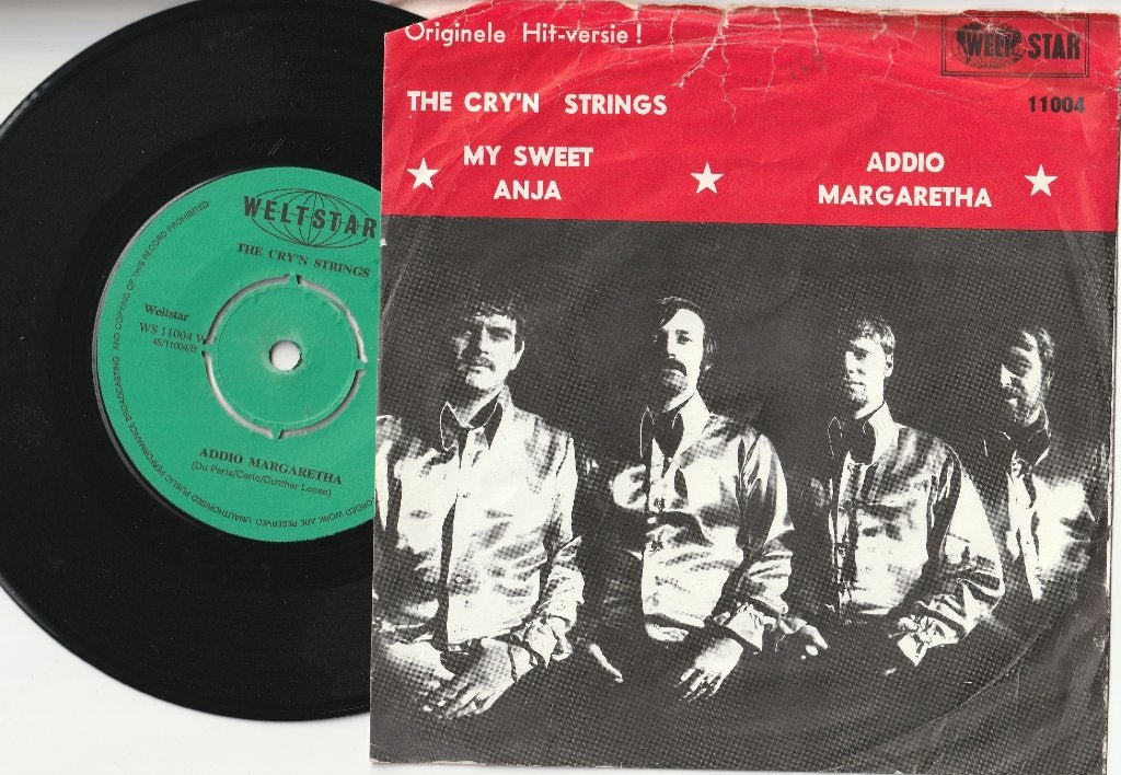 Cry'n Strings - My Sweet Anja - Weltstar/Telstar -1968, Ophalen, Gebruikt, Nederlandstalig