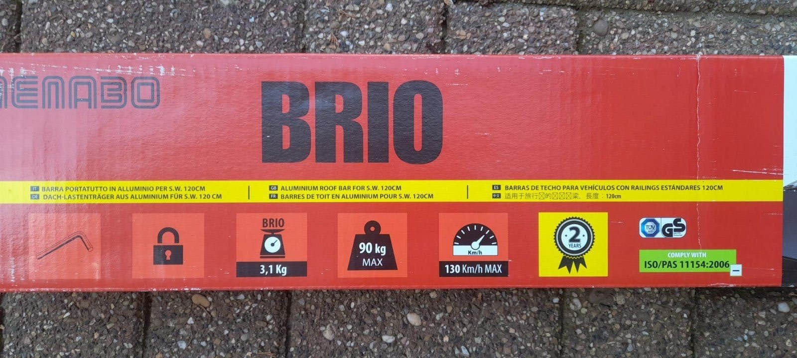 Dakdragers: Menabo Brio 120CM, Ophalen, Zo goed als nieuw