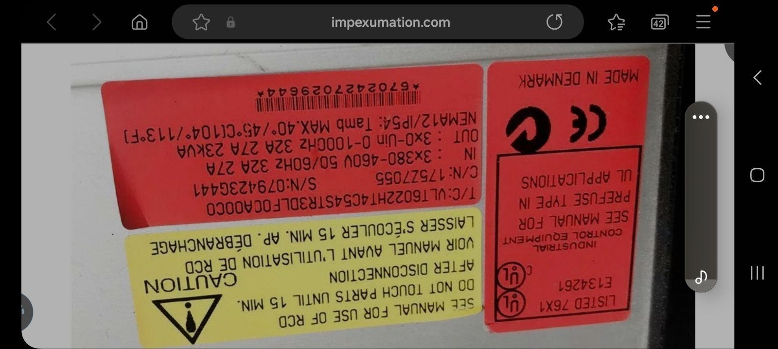 danfoss vlt6000, Ophalen, Gebruikt