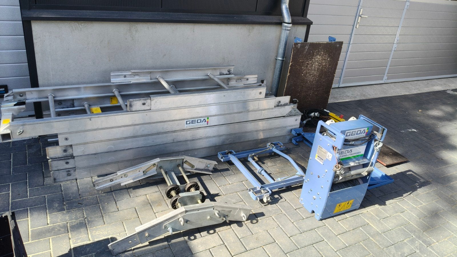 GEDA 250 kg pannenlift verhuislift ladderlift, Ophalen, Zo goed als nieuw, Overige typen, 5 meter of hoger