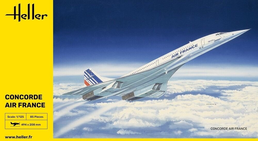 ROWASP OUTLET | Heller 1/125 56445 Concorde Air France, 1:72 tot 1:144, Gebruikt, Heller, Ophalen of Verzenden