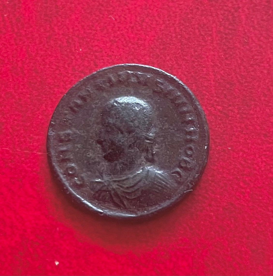 Bodemvondst Romeinse munt 4e eeuw Constantius II, Ophalen of Verzenden, Overige landen