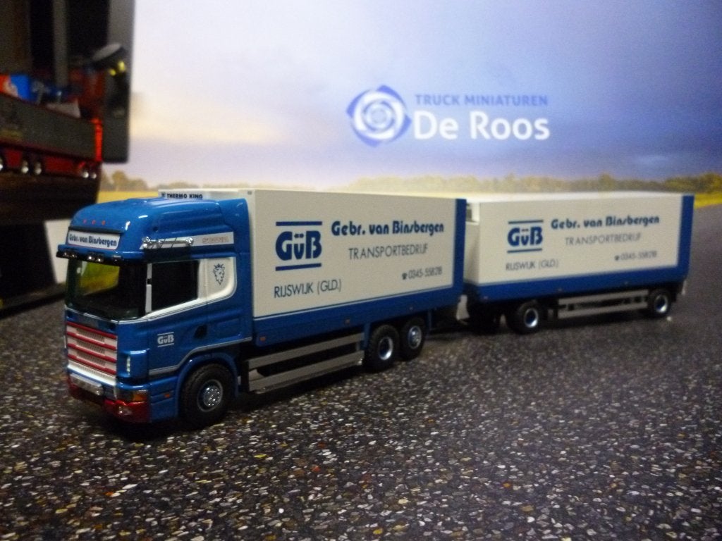 Tekno Scania 124 combi Gebr. Van Binsbergen, Ophalen of Verzenden, Nieuw, Bus of Vrachtwagen, Tekno