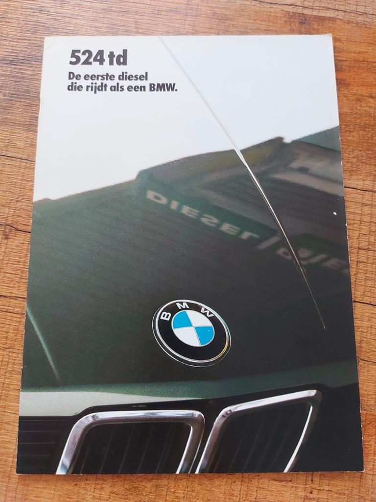 1986 Bmw 524 turbo diesel folder, Boeken, Ophalen of Verzenden, Zo goed als nieuw, BMW