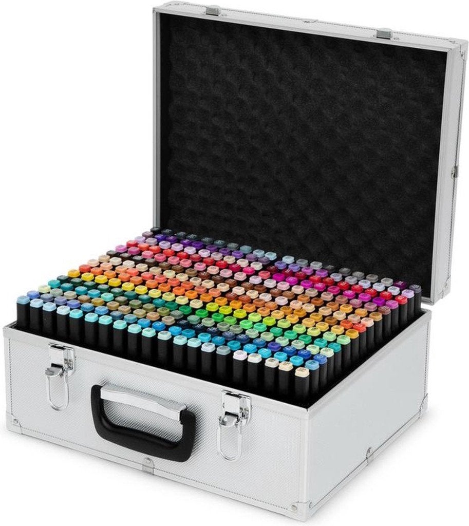 Zeldzaam: Luxe DécoTime Twinmarkers XXXL Koffer – 300 stuks, Ophalen of Verzenden, Zo goed als nieuw, Potlood of Stift