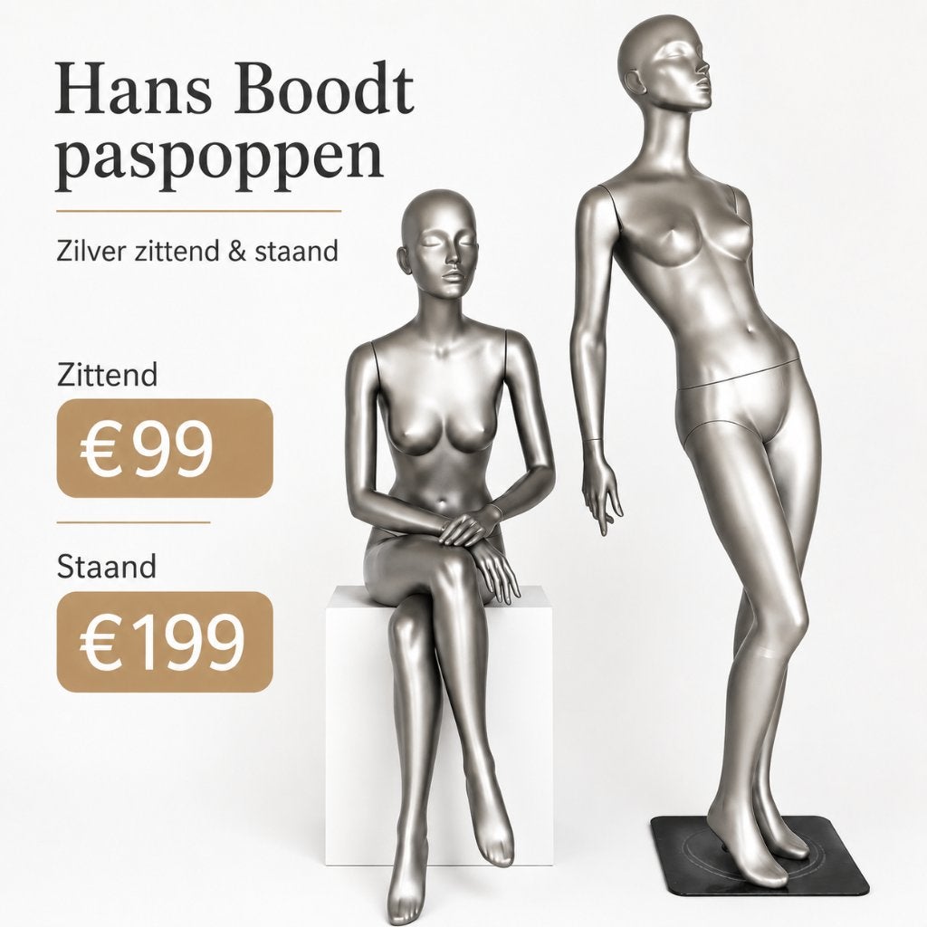 Echte Hans Boodt dames etalagepop – zilver – paspop, Zakelijke goederen, Kantoor en Winkelinrichting | Winkel en Inventaris, Ophalen