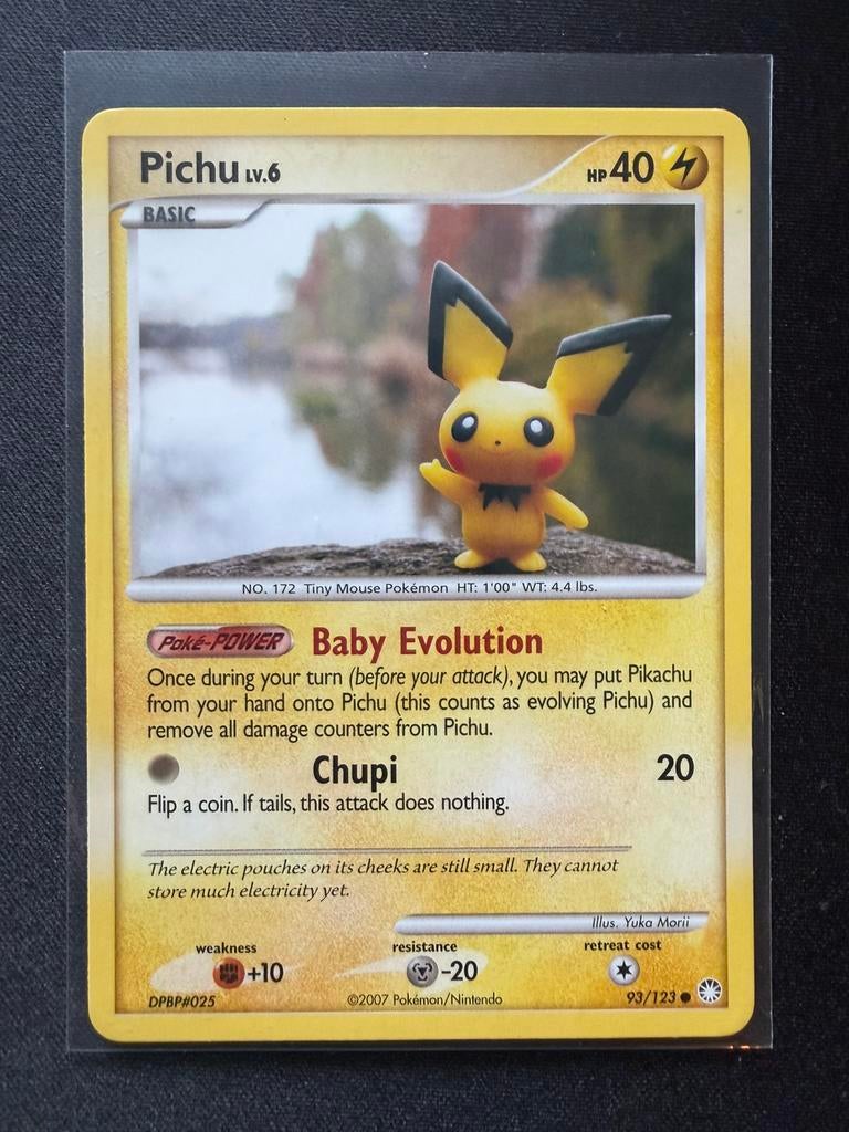 Pokemon - Pichu 93/123 yuka morii, Ophalen of Verzenden, Zo goed als nieuw