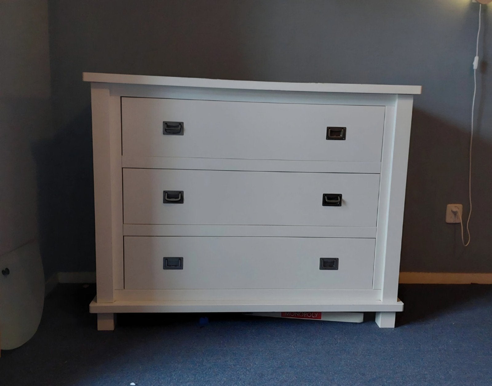 Commode Jersey babypark met 3 Lades - Wit MDF, Ophalen, 50 tot 70 cm, 90 tot 105 cm, 100 cm of meer