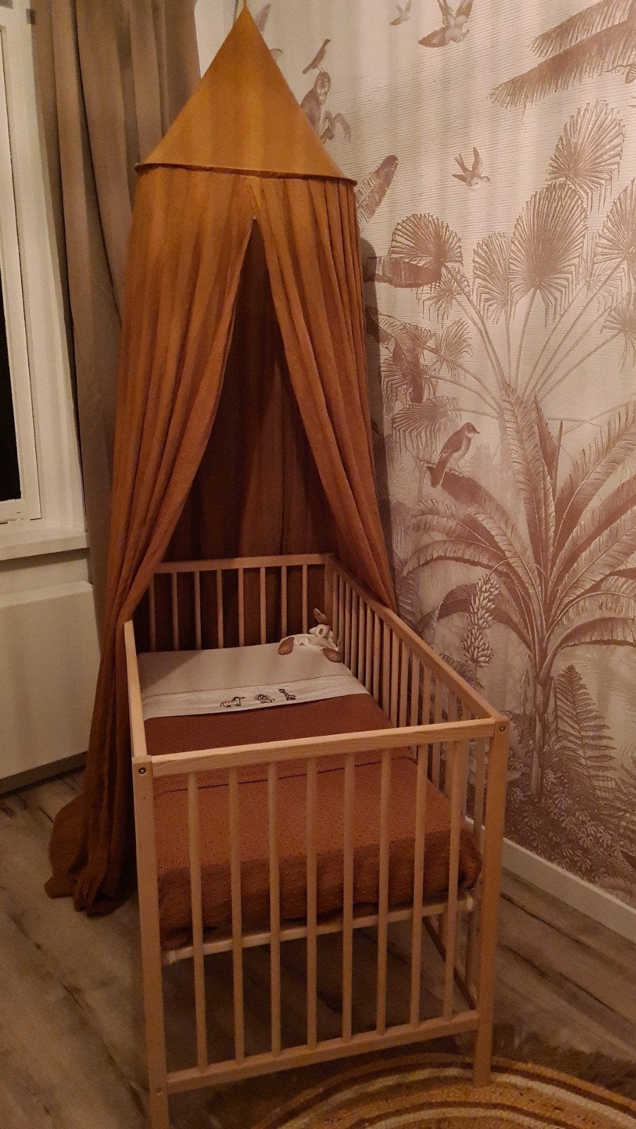 Jollein Bedhemel inclusief piekstok - Camel, Kinderen en Baby's, Ophalen, Overige merken, Bruin, Overige typen