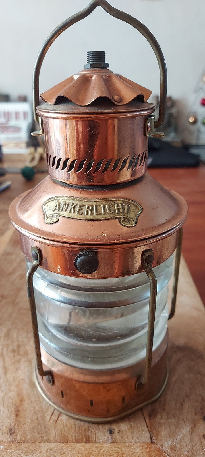 Antieke Koperen Ankerlicht Scheepslamp, Antiek en Kunst, Ophalen