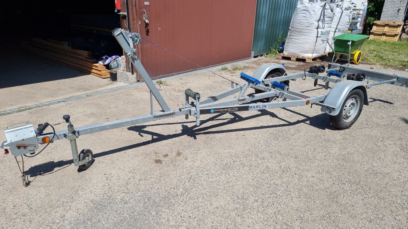 Marlin kanteltrailer - 465cm totale lengte, Watersport en Boten, Boottrailers, Ophalen