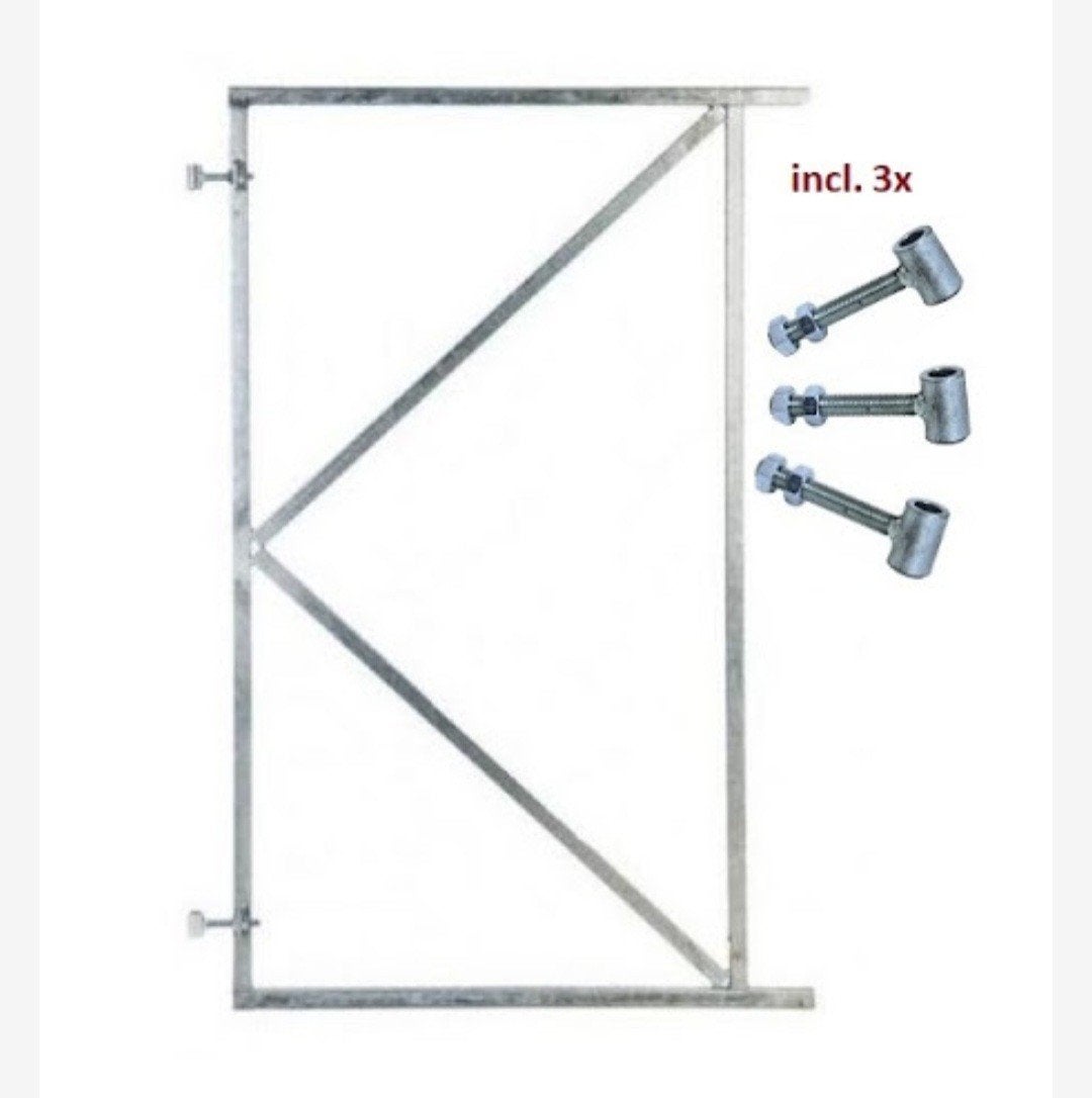 Metalen poortframe voor hekwerk, incl. scharnieren 2 stuks, Ophalen, Met poort, Nieuw, Tuinhek