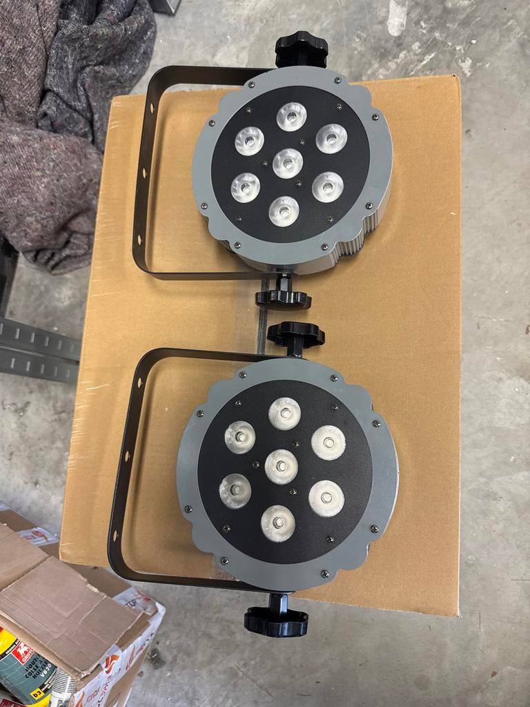 2x Showtec Compact Par 7-3 LED PAR spots, Ophalen of Verzenden, Gebruikt, Licht, Kleur