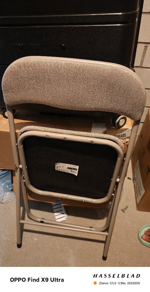 Opklapbare stoel – Gestoffeerde zitting/rugleuning – Beige, Ophalen, Overige kleuren, Nieuw, Metaal