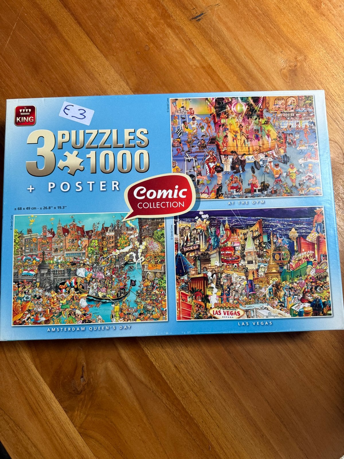 King Comic Collection Puzzels - Diverse sets (1000 stukjes), Hobby en Vrije tijd, Ophalen of Verzenden, 500 t/m 1500 stukjes, Gebruikt