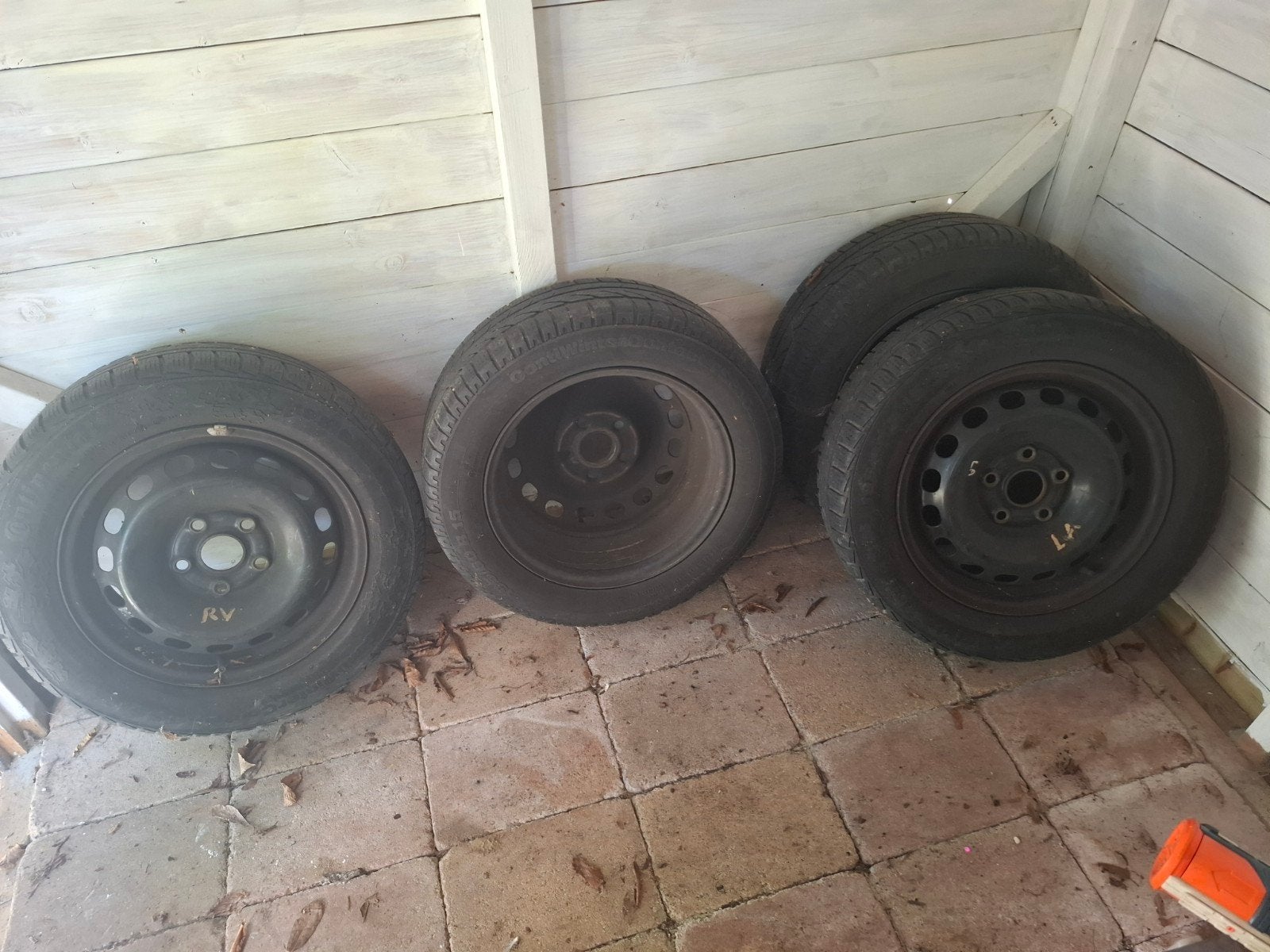 Continental winterbanden incl. stalen velg Golf 195/60 R 15, Ophalen, Gebruikt