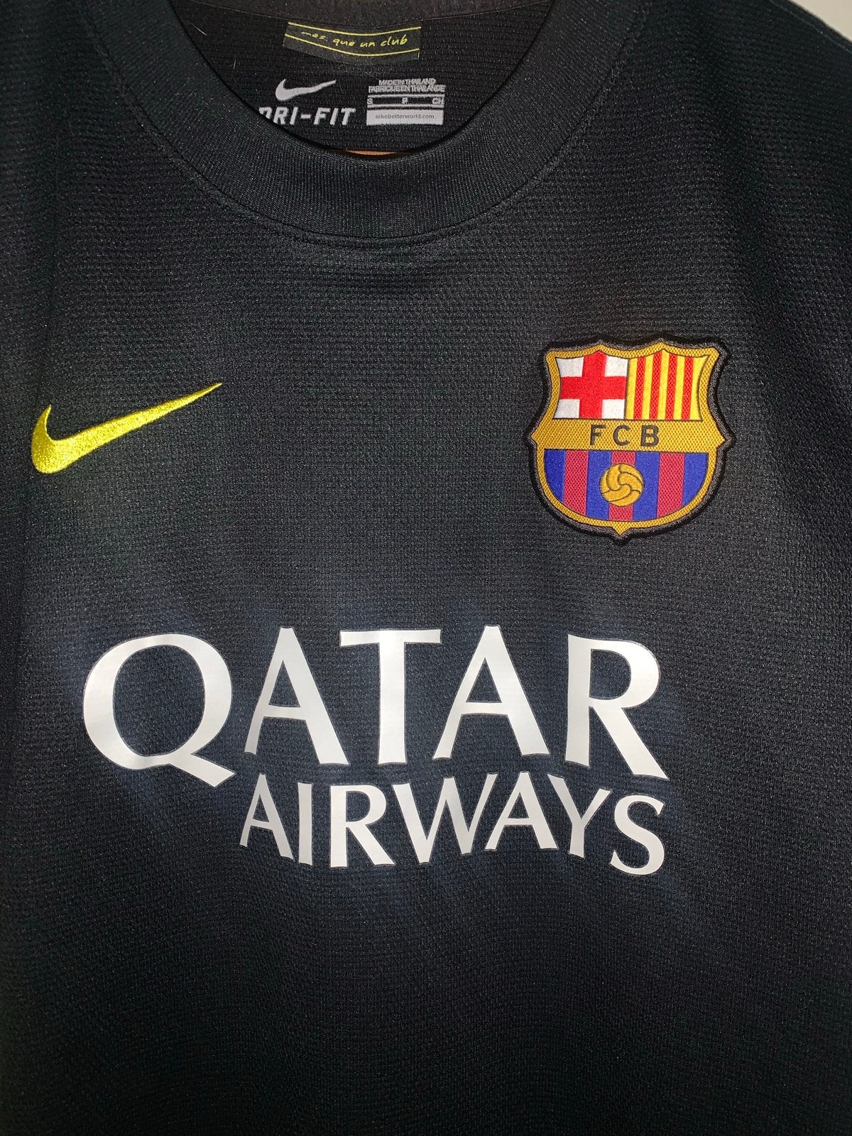 FC Barcelona uitshirt 2013-2014 - Zwart - Maat S, Kleding | Heren, Sportkleding, Zwart, Ophalen of Verzenden, Zo goed als nieuw