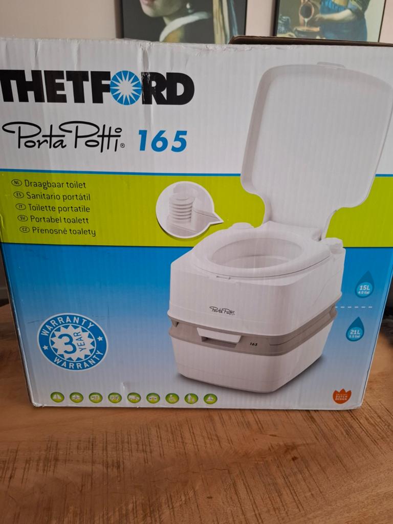 Draagbare camping WC Thetford Porta Potti 165, Ophalen, Zo goed als nieuw