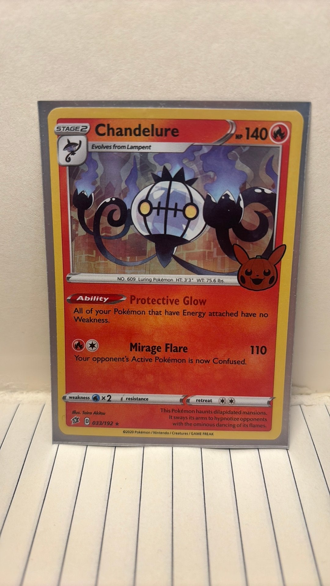 Chandelure 033/192 Trick or Trade holo Pokemon kaart, Ophalen of Verzenden, Nieuw
