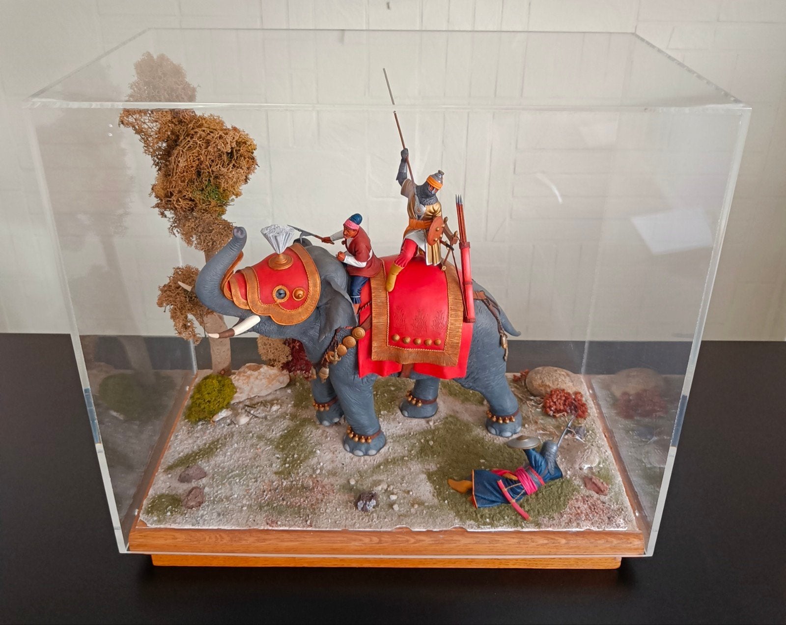 Diorama Verlinden Indian War elephant 1:16, Hobby en Vrije tijd, Ophalen, Zo goed als nieuw, Groter dan 1:35, Diorama