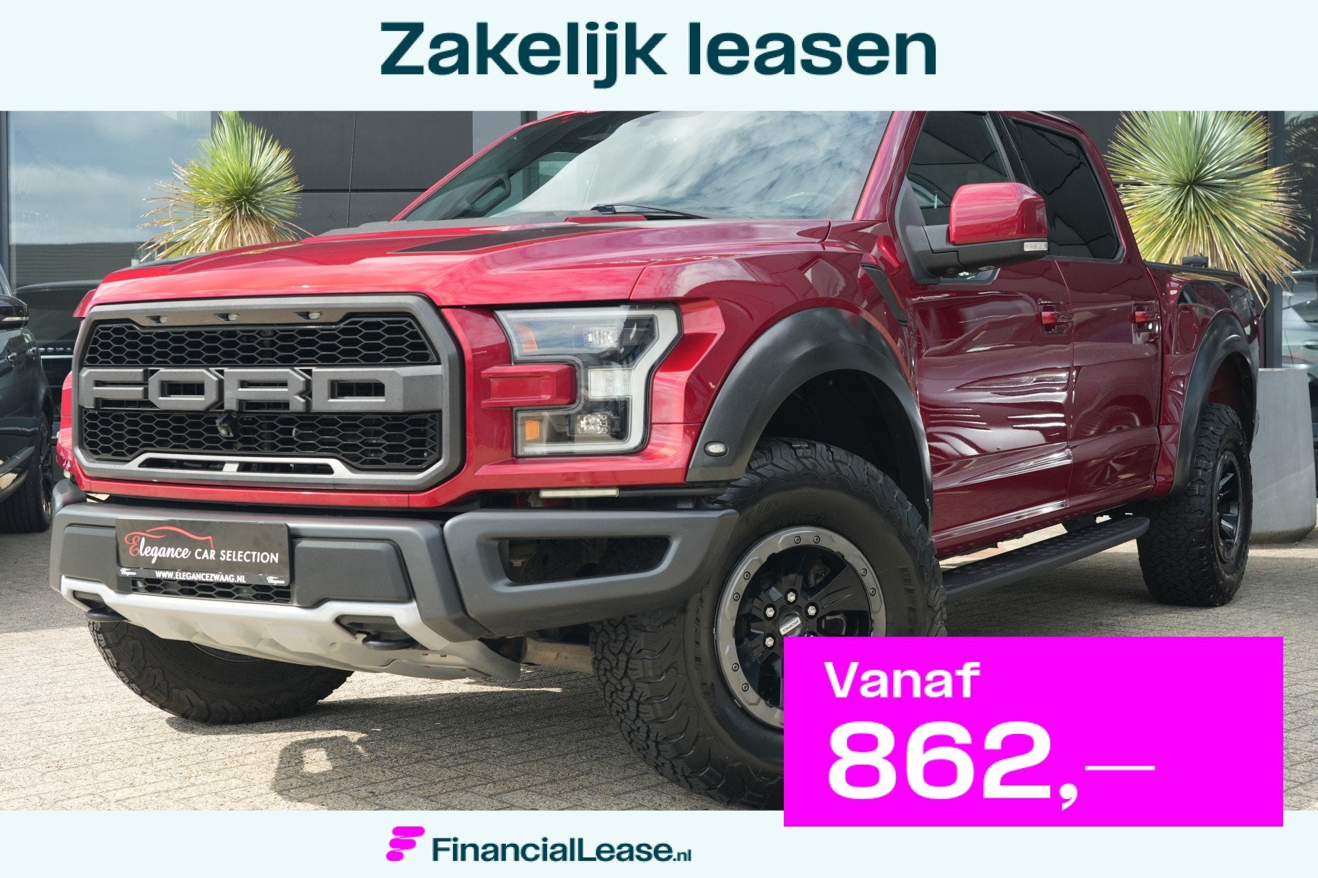 Ford F-150 USA 3.5 V6 Ecoboost SuperCrew Raptor 457pk Panora, Automaat, 2623 kg, F-150, Bedrijf