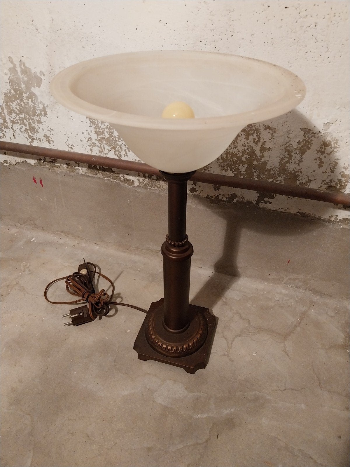 tafellamp: De Lijster Hengelo. Antieke lamp., Ophalen, Overige merken, E27 (groot), Bruin