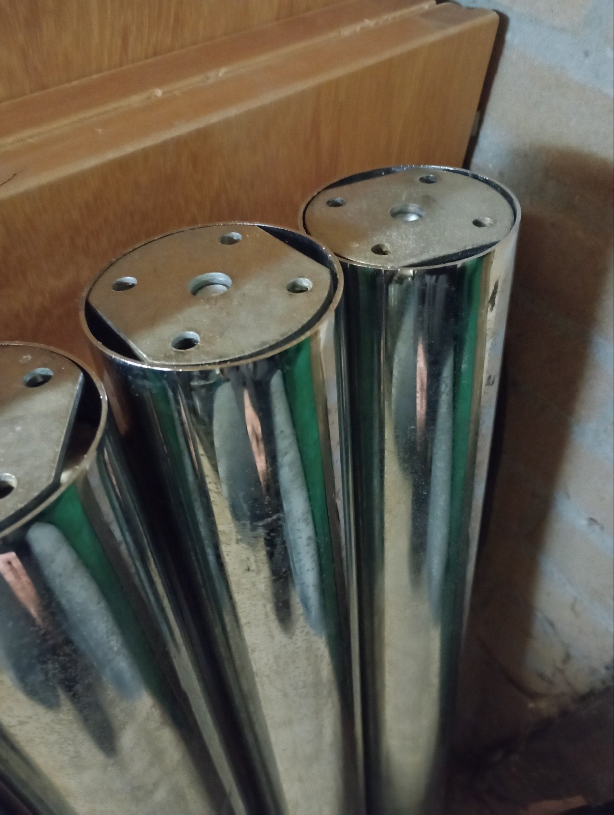 4 stevige metalen tafelpoten, Ophalen, Rond, 50 tot 100 cm, Minder dan 50 cm