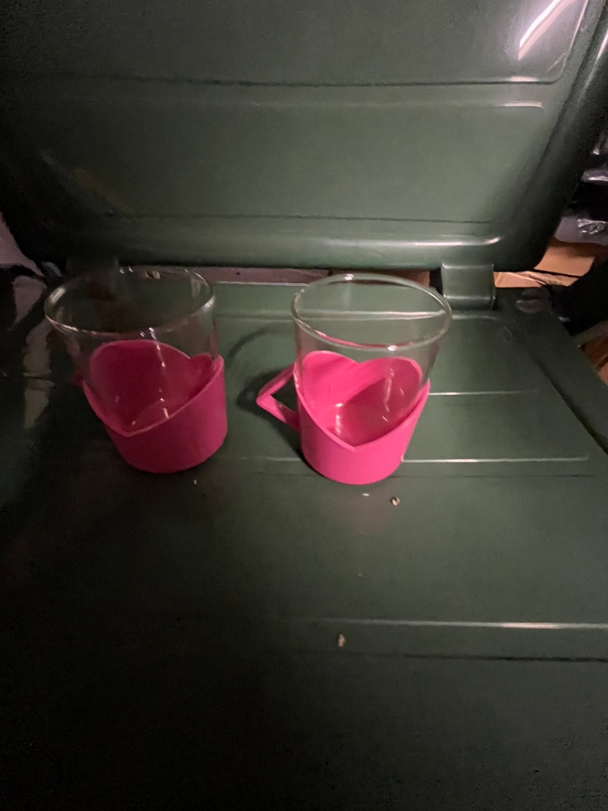 Glazen met glaas houder, Verzamelen, Glas en Borrelglaasjes, Ophalen, Gebruikt, Overige typen