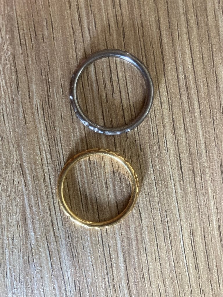 ringen titanium, Overige materialen, Gebruikt, Overige kleuren, Ophalen of Verzenden