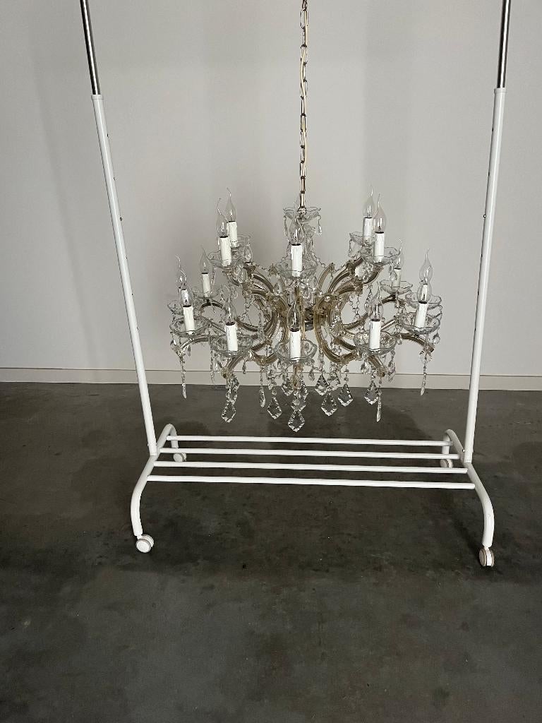 kroonluchter, Huis en Inrichting, Lampen | Kroonluchters, Ophalen, Gebruikt, Glas