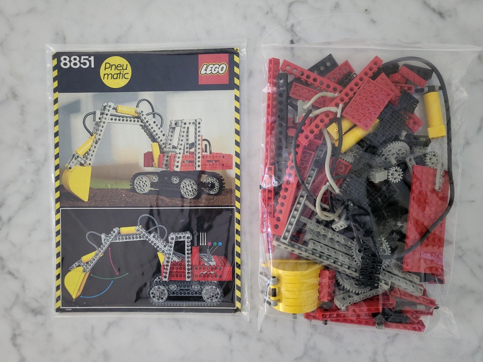 LEGO Technic 8851 Pneumatische Graafmachine (Vintage), Gebruikt, Lego, Ophalen of Verzenden, Technic