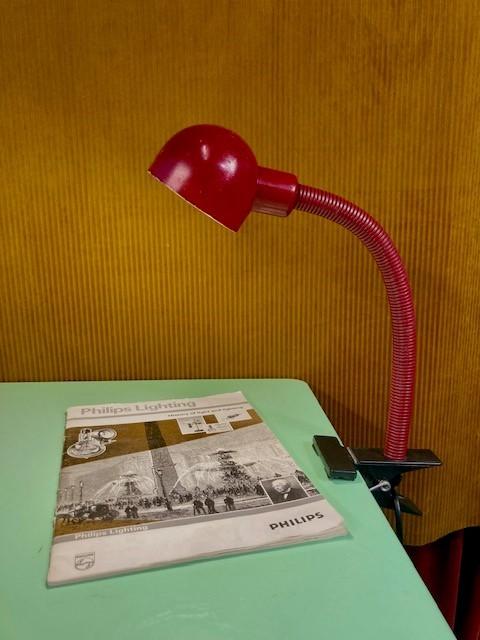 "Snake" klemlamp - jaren '70 -  50 cm lang - E14 fitting, Gebruikt, Minder dan 30 watt, Overige typen, E14 (klein)