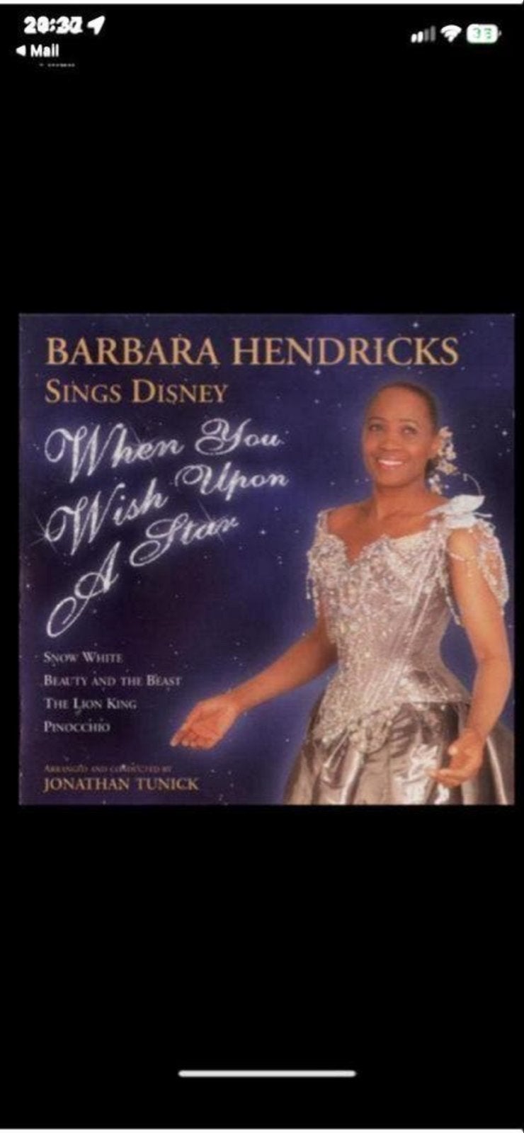 Barbara Hendricks Sings Disney - When You Wish Upon A Star, Ophalen of Verzenden, Gebruikt, Album, Inclusief boekje