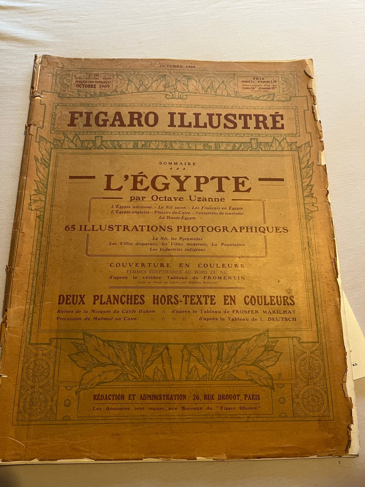 Figaro Illustré - L'Égypte (Oktober 1909) - Nieuwstaat, Ophalen of Verzenden, Zo goed als nieuw, Overige typen