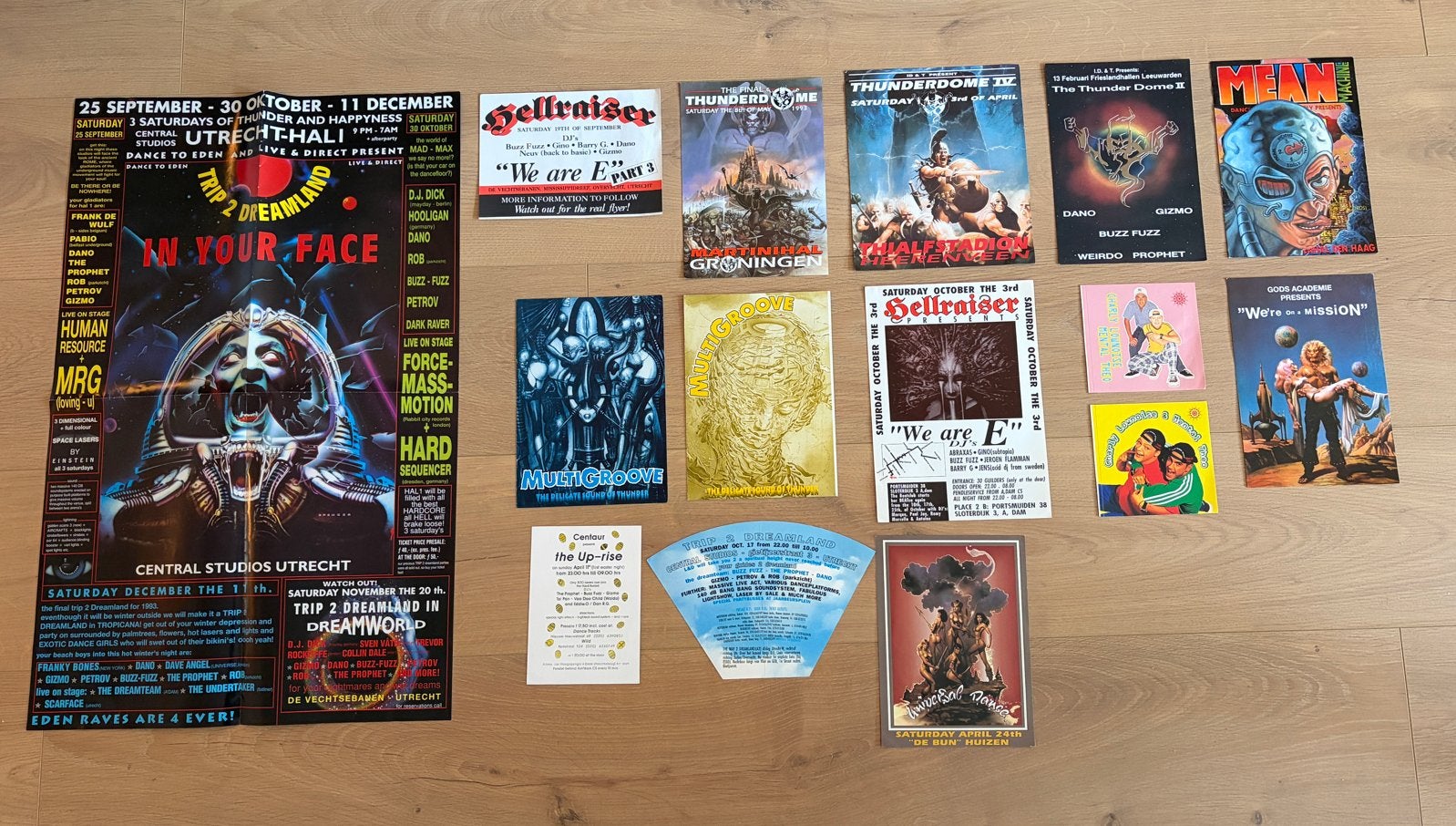 Vintage Thunderdome/Hellraiser Flyers & Posters, Ophalen of Verzenden, A1 t/m A3, Overige onderwerpen, Rechthoekig Staand