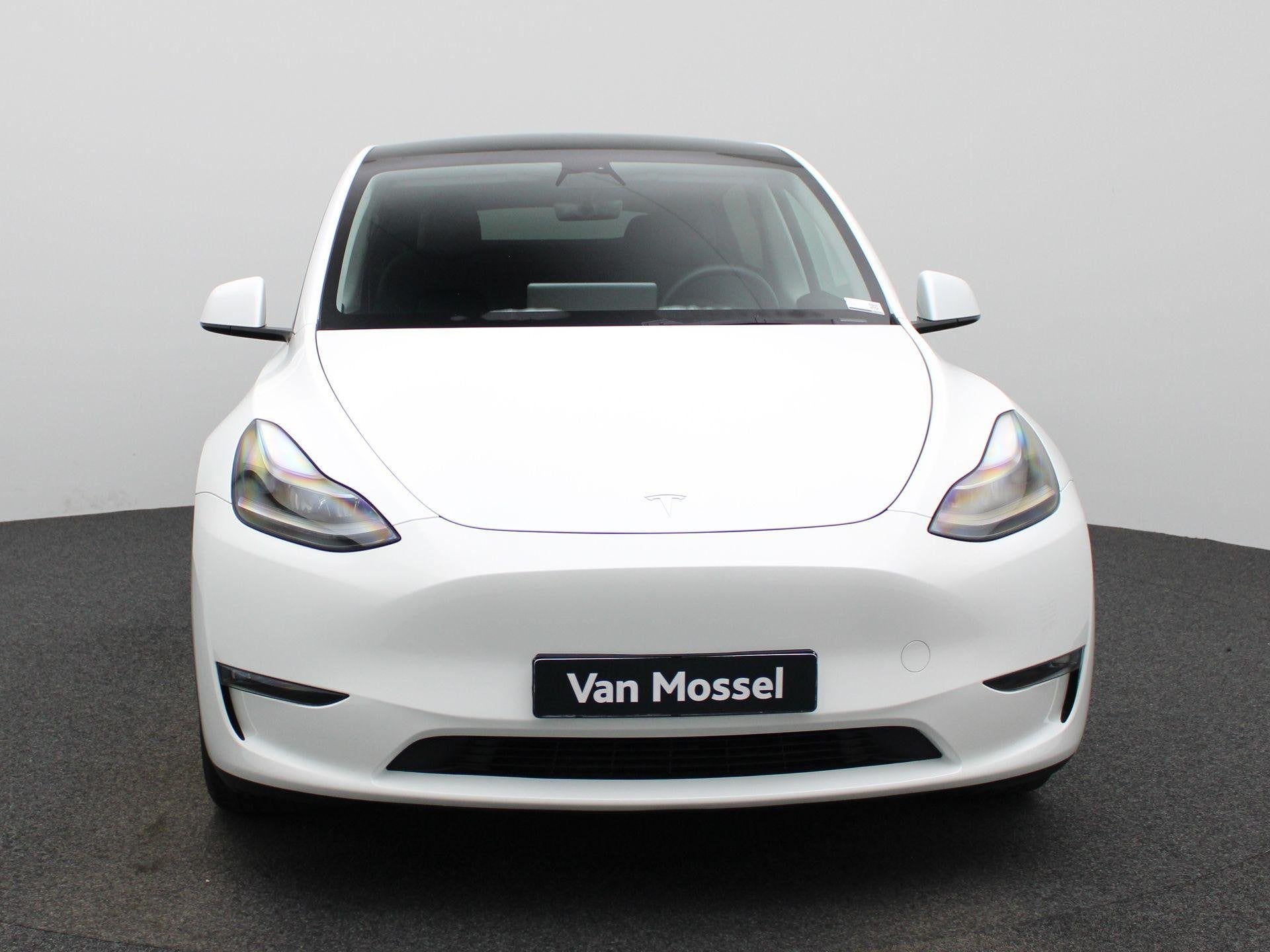 Tesla Model Y Long Range AWD 75 kWh | PANORAMADAK | ELEKTRIS, Auto's, Automaat, 12 maanden, Stof, Gebruikt