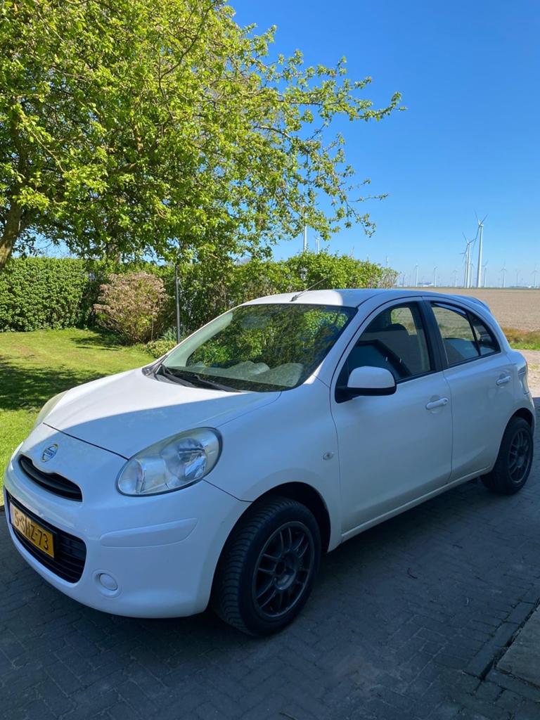 Nissan Micra 1.2 72KW 5DR 2013 Wit, Auto's, Nissan, Particulier, Micra, Airbags, Airconditioning, Bluetooth, Centrale vergrendeling