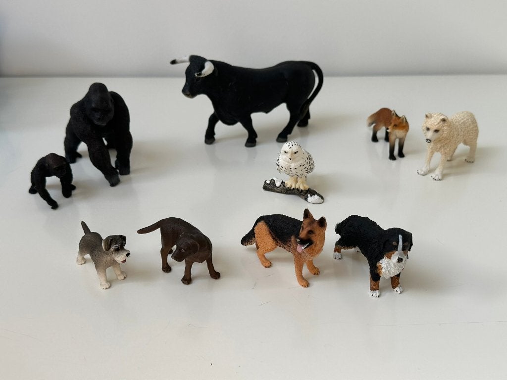 Schleich diverse wilde dieren, 10 stuks, Ophalen of Verzenden, Zo goed als nieuw, Wild dier, Beeldje of Figuurtje