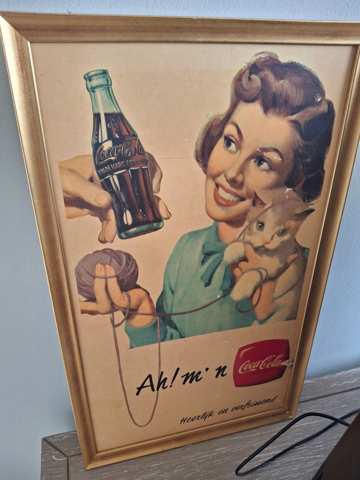 Schilderij vintage, Verzamelen, Ophalen, Gebruikt, Reclamebord