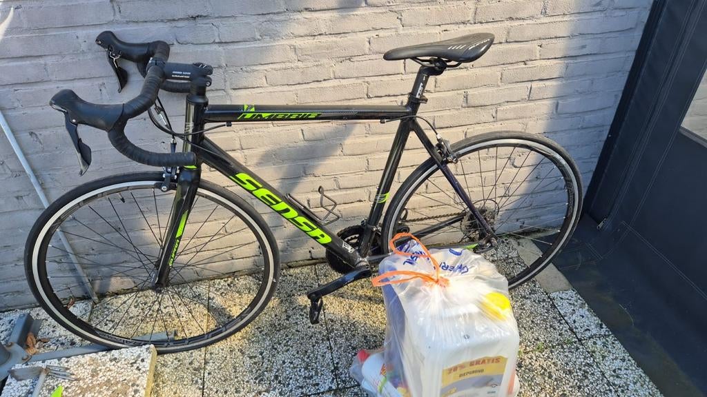 Sensa Umbria racefiets - Zwart/Neon Groen, Fietsen en Brommers, Ophalen