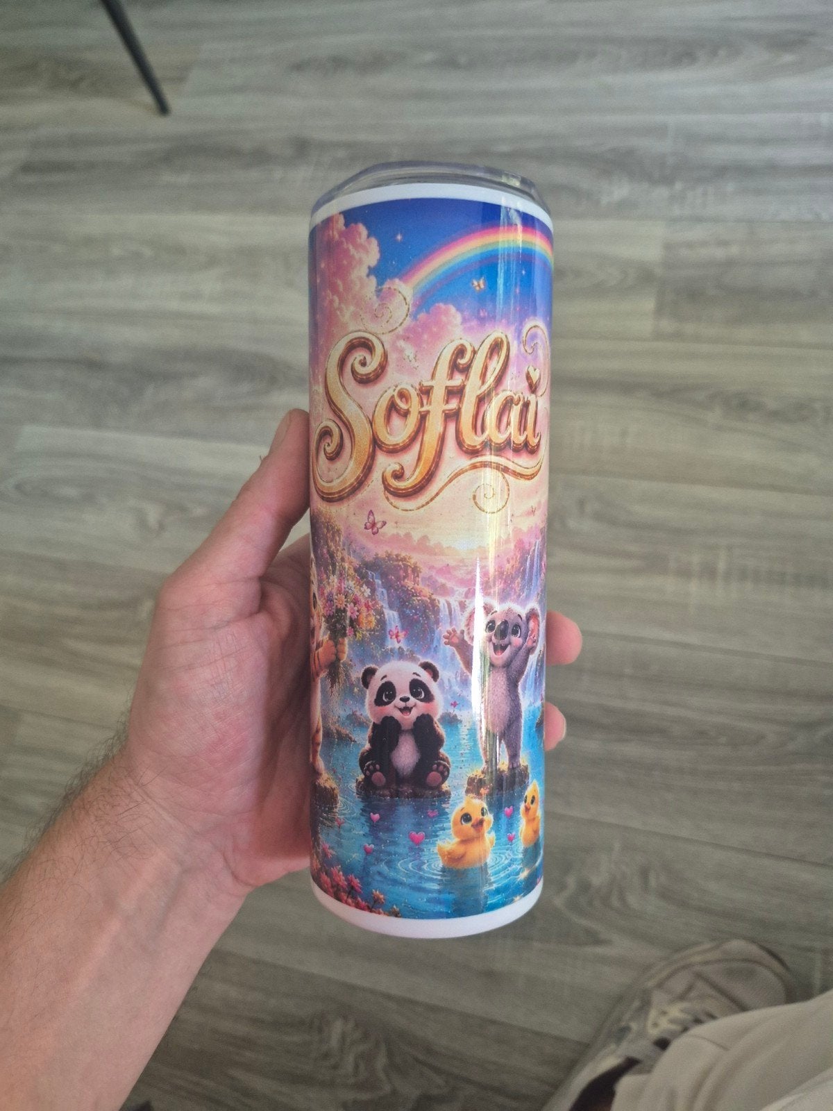 drinkbeker met rietje - tumbler, Overige typen, Nieuw, Ophalen of Verzenden, Metaal