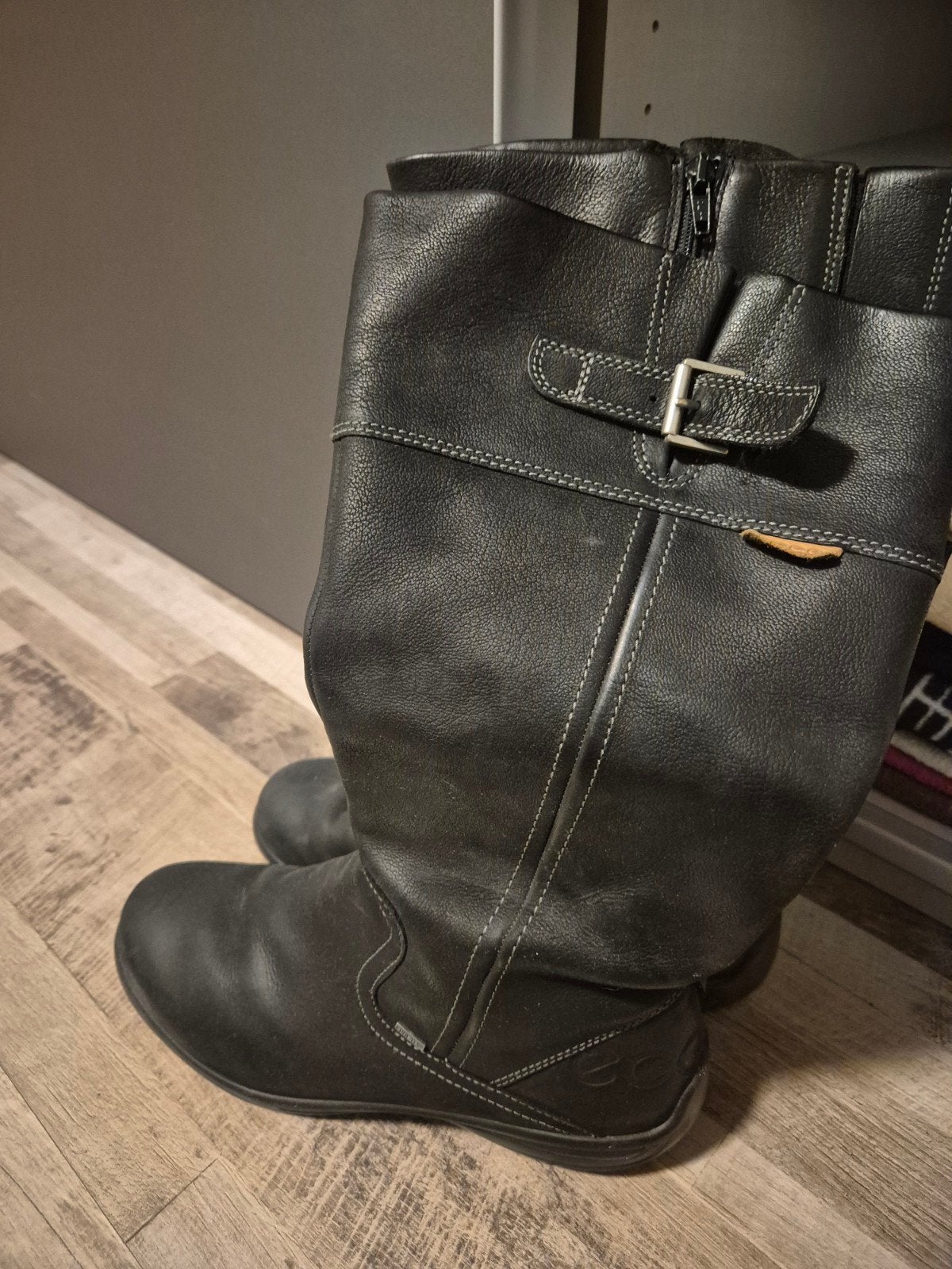 ecco laarzen mt 40, Kleding | Dames, Ophalen of Verzenden, Zo goed als nieuw, Zwart, Hoge laarzen