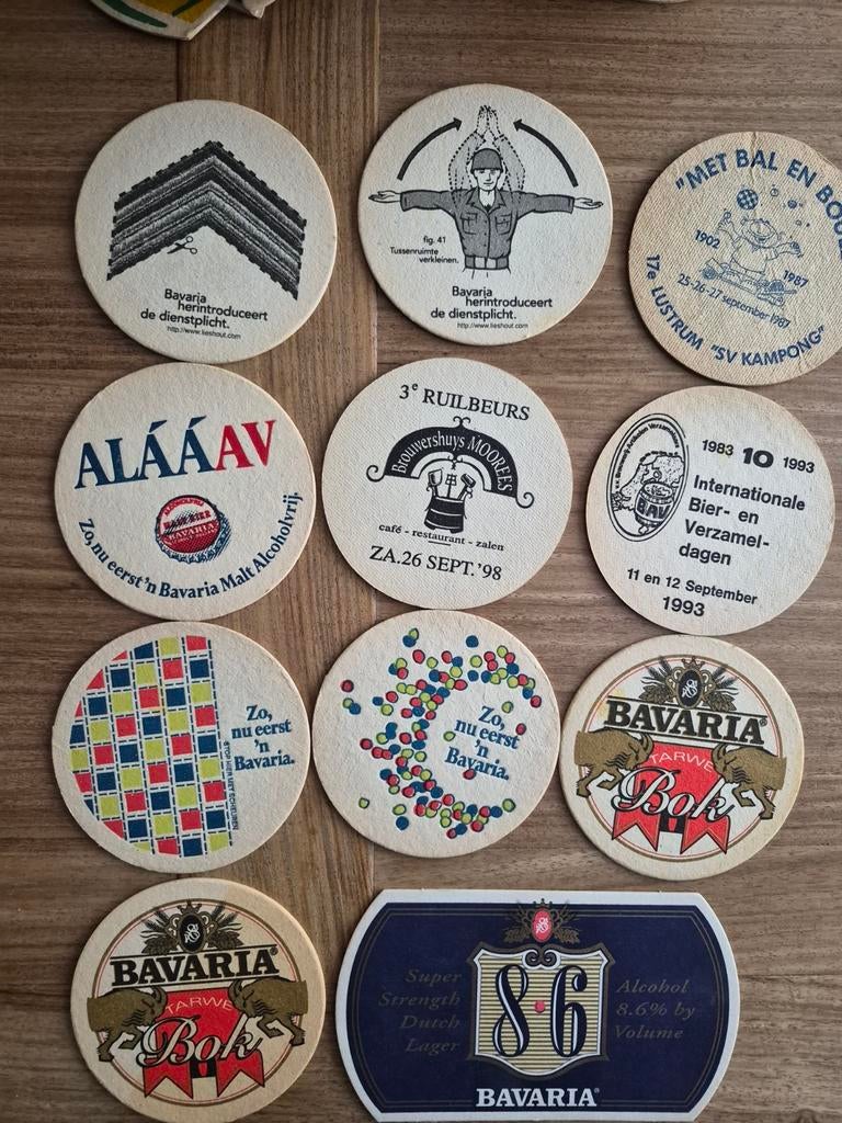 23x Bavaria Brouwerij Bierviltjes - Verzameling, Ophalen of Verzenden, Gebruikt, Viltje(s), Bavaria