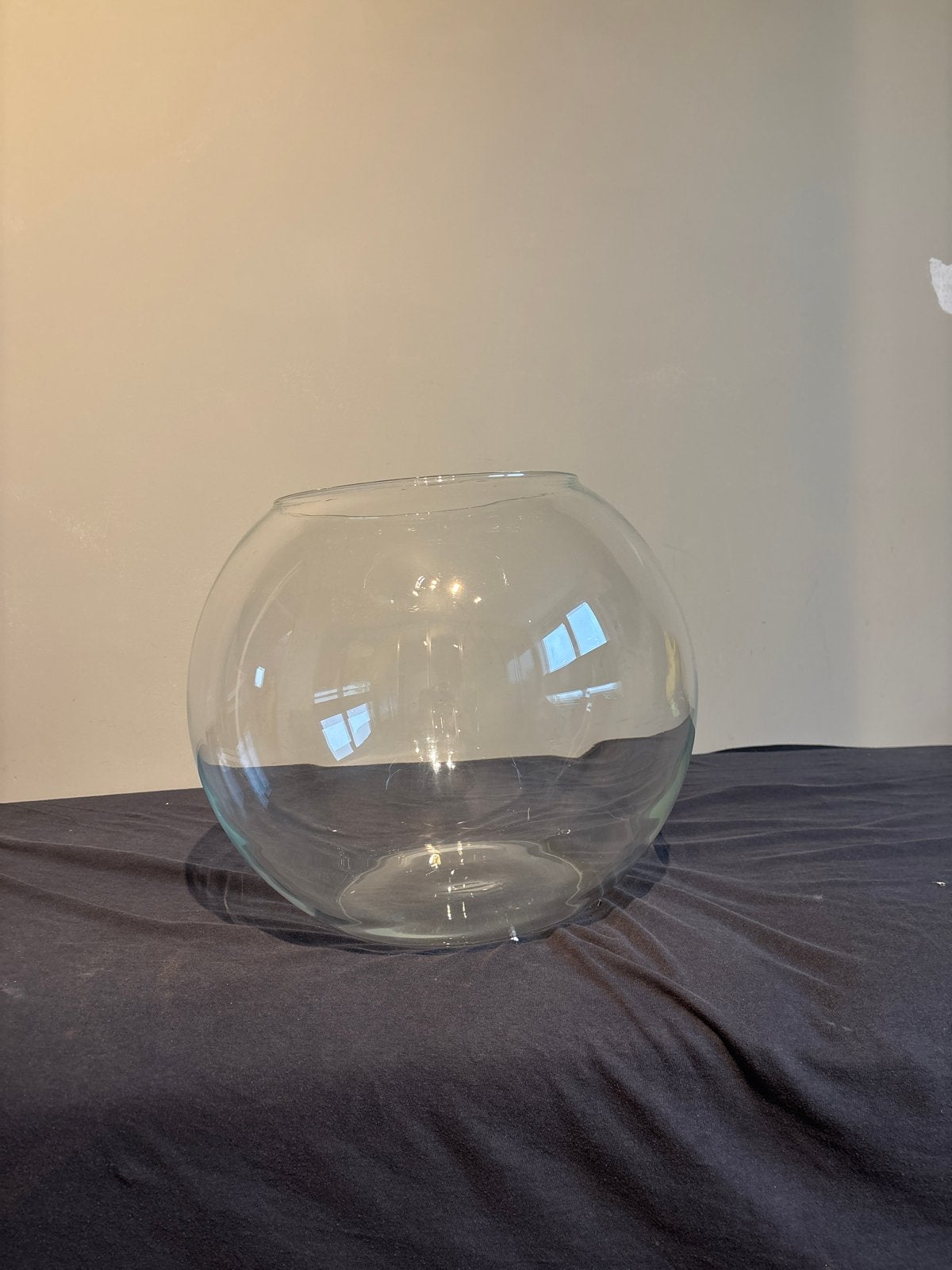 Grote glazen vaas of decoratieve schaal hg 35 cm, Ophalen