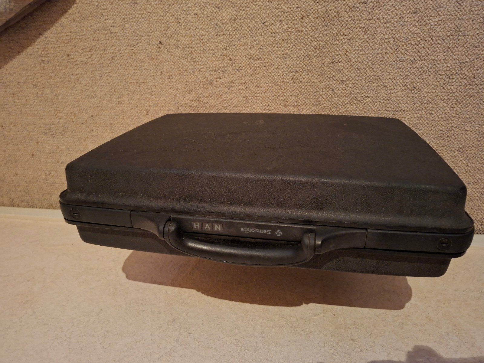 Samsonite Aktetas/Attachékoffer - Zwart, Gebruikt, Gebruikt, Hard kunststof, Slot, Minder dan 50 cm