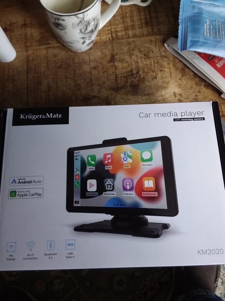 Krüger&Matz KM2020 Car Media Player met Achteruitrijcamera, Ophalen of Verzenden, Zo goed als nieuw