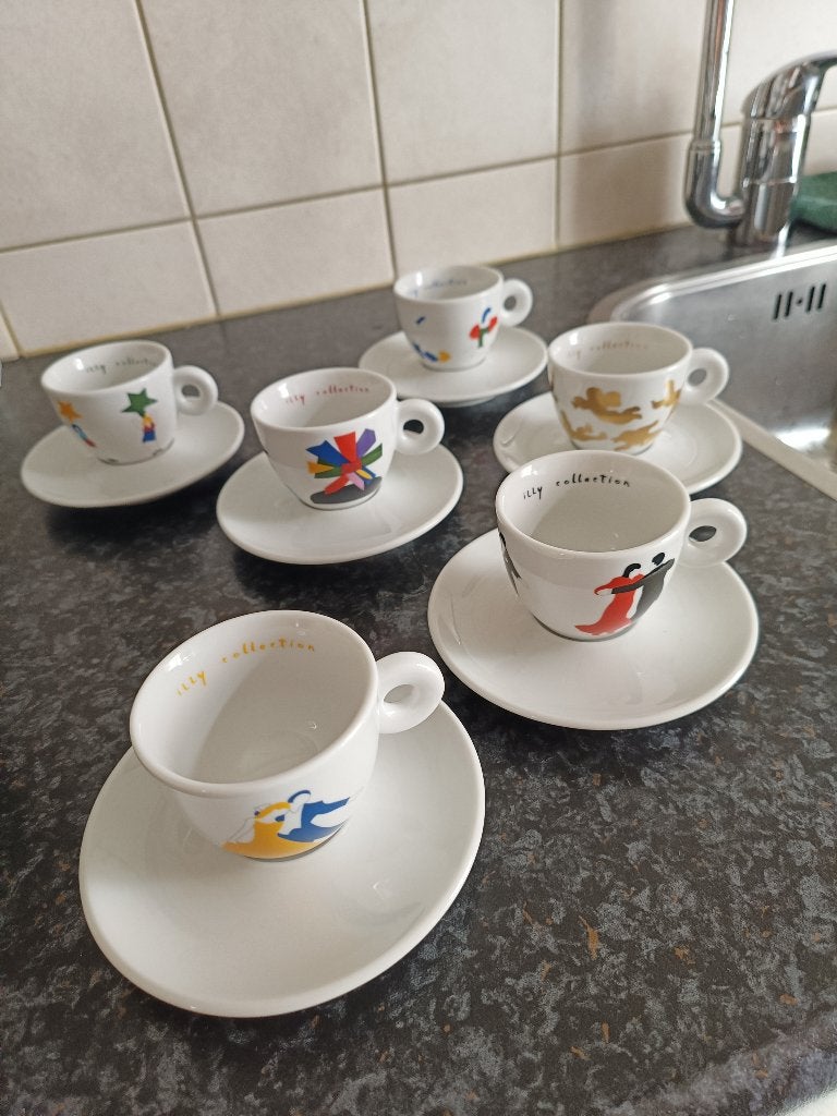 6 espresso kopjes, Nieuw, Ophalen of Verzenden, Overige stijlen, Illy