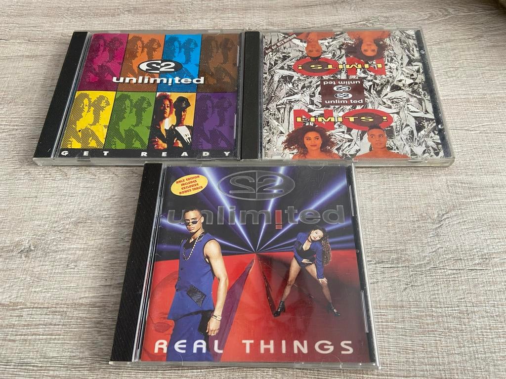 2 Unlimited 3 CD's: Real Things, Get Ready, No Limits, Ophalen of Verzenden, Zo goed als nieuw, Dance Populair
